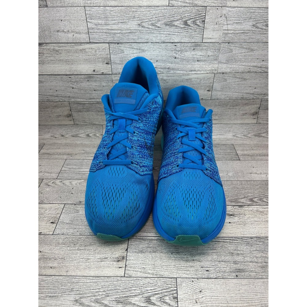 Nike LunarGlide 7 Mens 10 Blue Lagoon Black Running Shoes 747355-405